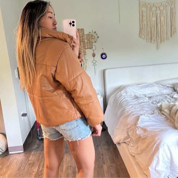 Lioness brown leather puffer - Picture 6 of 6